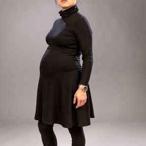 Seraphine black maternity dress